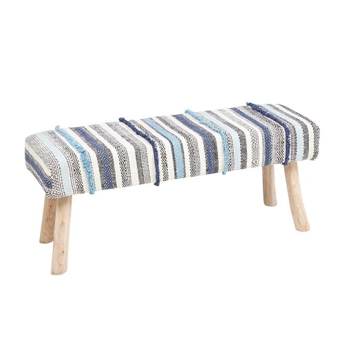 Pier1 Zaire Blue Stripe Bench. NEW - Lot 71