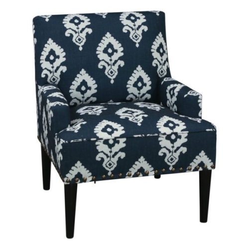 Pier1 Boldini Ikat Accent Chair, Navy Pattern. Appears New - Lot 76