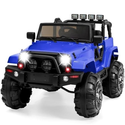 12V Kids Ride-On Truck Car Toy w/ 3 Speeds, LED Lights, Remote Control, Aux. Appears New - Lot 98