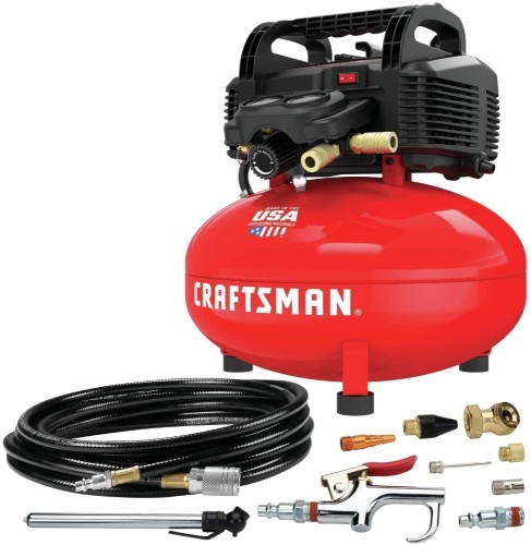 CRAFTSMAN Air Compressor, 6 Gallon With 13 Piece Accessory Kit (CMEC6150K). Tested and Works. Appears New - Lot 109