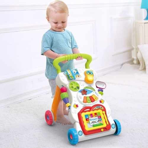 Yuanlebao Newborn Baby First Step Car Walker For Kids Electronic Educational Musical Toy. New - Lot 210