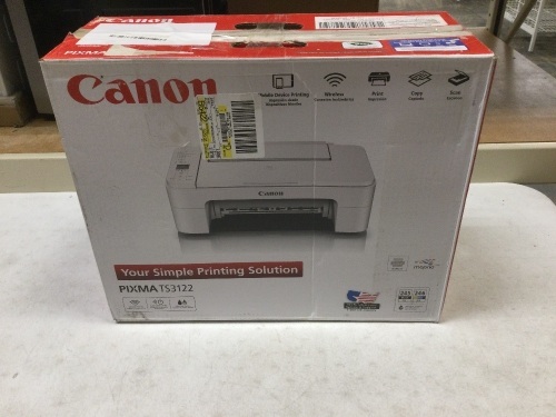 Canon PIXMA TS3122 Wireless All in-One Inkjet Printer. Used, Like New - Lot 264