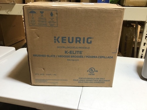 Keurig K-Elite Coffee Maker, Single Serve K-Cup Pod Coffee Brewer, Brushed Slate. Appears New - Lot 338