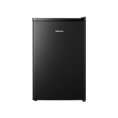Hisense 4.4-cu ft Freestanding Mini Fridge (Black Stainless Steel). Missing Two Shelves. Tested. E-Commerce Return. - Lot 344