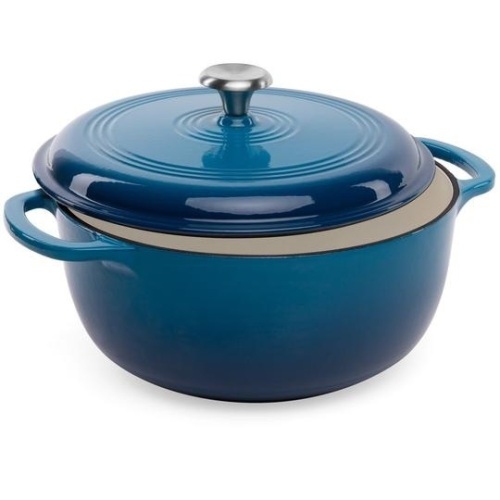 6qt Non-Stick Enamel Cast-Iron Dutch Oven Kitchen Cookware w/ Side Handles. Appears New - Lot 403