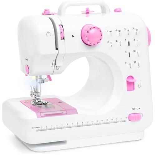 6V Portable Foot Pedal Sewing Machine w/ 12 Stitch Patterns. Appears New - Lot 435