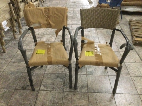Lot of (2) Pier1 Del Ray Outdoor Stacking Chairs. Appear New - Lot 439
