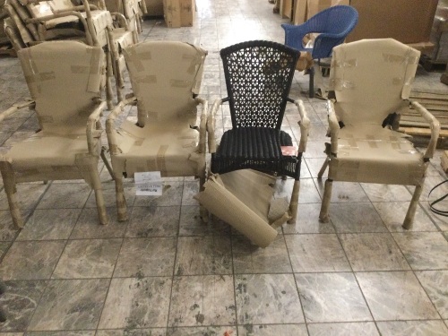 Lot of (4) Pier1 Celeste Mocha Outdoor Dining Chairs. Appear New - Lot 449
