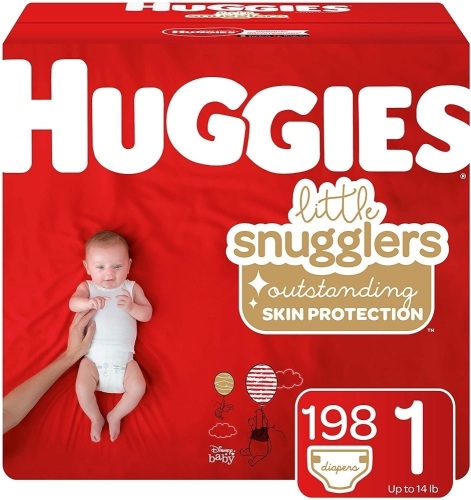Huggies Little Snugglers Baby Diapers, Size 1, 198 Ct. Appears New - Lot 456