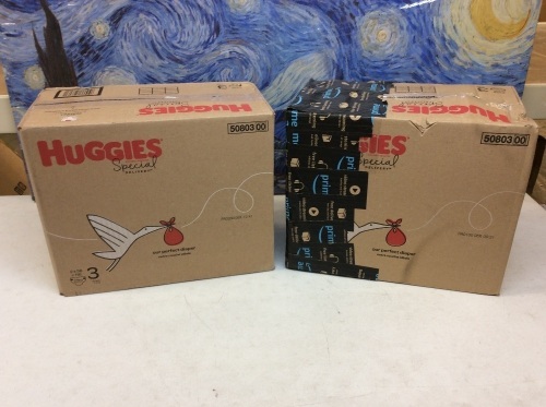 Lot of (2) Huggies Special Delivery Size 3 Diapers. 116 Count. Appear New With Damaged Box - Lot 458