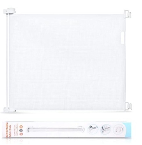 (2) Mesh Retractable Gates for Babies and Pets, PRObebi Safety Baby Gate for Indoor/Outdoor/Stairs/Doorways/Deck/Banisters. Appears New - Lot 468