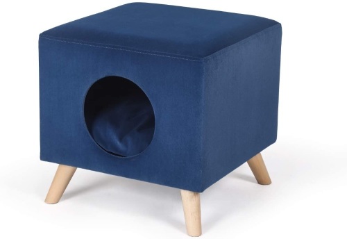  Indoor Pet Bed Condo Ottoman/Footrest w/ Wide Mouth Opening and Inner Pad for Small Dog or Cat. Green. Appears New.  - Lot 469