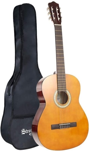 Strong Wind Classical Acoustic Guitar 39 Inch 4/4 Size Nylon Strings Guitar & Carrying Bag/Case. Great for Beginner Students, Children & Adults. Appears New  - Lot 472