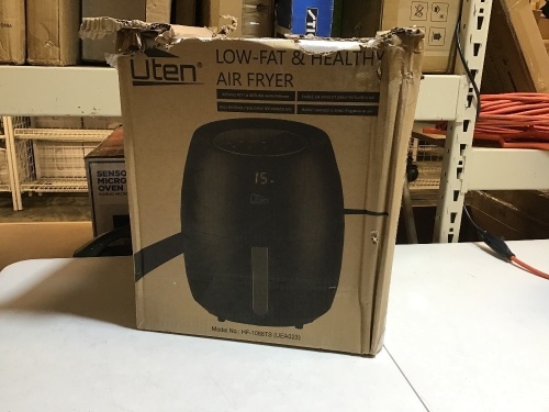 Uten Air Fryer XL 6.9 QT, 8 Cooking Preset, Instant Temp/Time Control, LED Digital Touchscreen - Black. Powers On/Not Tested Further - Lot 491