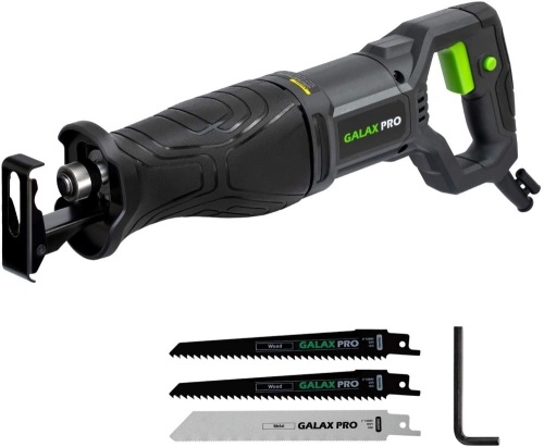 GALAX PRO Reciprocating Saw, 7.5 Amp Variable Speed Corded Reciprocating Saw with1-1/8"(28mm) Stroke Length, 2800SPM and 6" Max. cutting Depth in Wood and Metal Cutting. Appears New - Lot 492