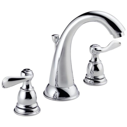 Delta Windemere Chrome 2-handle Widespread WaterSense Bathroom Sink Faucet with Drain. Appears New - Lot 512