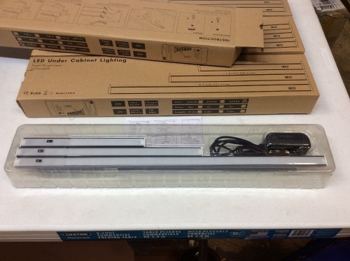 (4) Sets: LED Under Cabinet Lighting - Dimmable Under Counter Lights Kit Plug in, (1) 19.6" (1) 11.8" & (1) 7.8" Per 3 Bar Set, (Natural White). Appears New - Lot 526