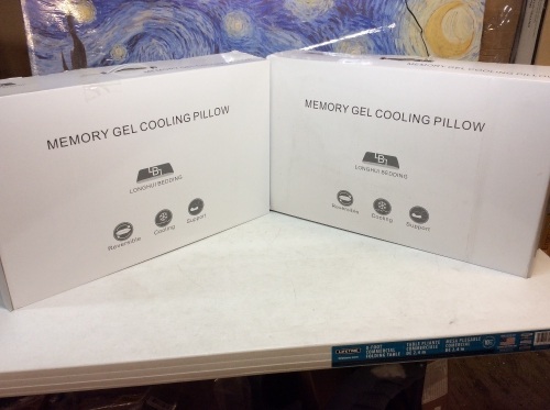 Lot of (2) New Memory Gel Cooling Pillows - Lot 558