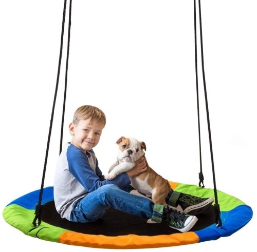 40" Saucer Tree Swing for Backyard. Large Round Seat for Children & Adults. Appears New.  - Lot 590