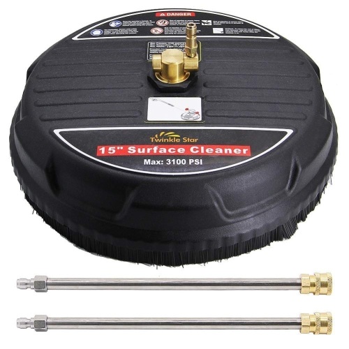 Twinkle Star 15" Pressure Washer Surface Cleaner with 2 Pressure Washer Extension Wand, 3100PSI. E-Commerce.  - Lot 614