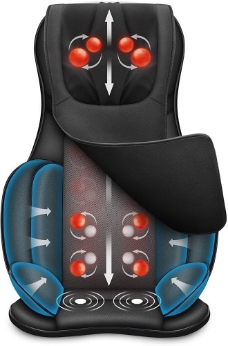 Snailax Full Body Massage Chair Pad. Shiatsu Neck Back Massager with Heat & Air Compress. Tested and Works - Lot 634