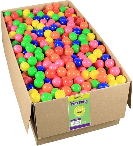 Click N' Play Value Pack 1000 Play Balls. 6cm Diameter. Appears New - Lot 640