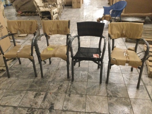 Lot of (4) Pier1 Del Ray Mocha Stacking Chairs. Appear New - Lot 696