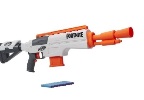 NERF Fortnite AR-Durrr Burger Motorized Blaster -- Customizing Stickers, 20 Darts, 10-Dart Clip -- for Youth, Teens, Adults. E-Commerce Return - Lot 723