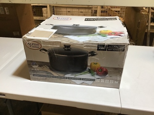 Dutch Oven Aluminum 24Qt Nonstick coating Gray 643700043023. Appears New. Missing Lid  - Lot 743