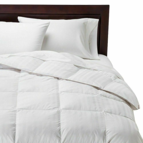 Fieldcrest Down Comforter, White,  King Size 110" x 96" - Appears New  - Lot 755
