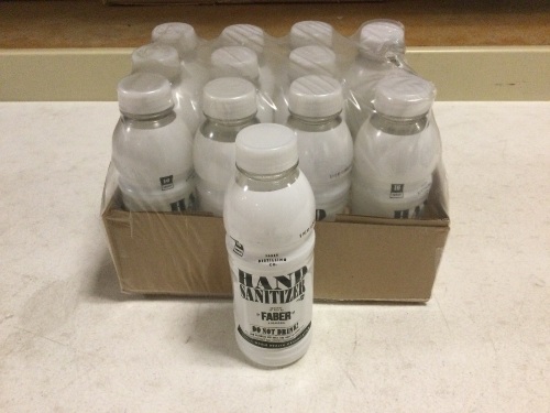 12-Pack of Faber 16.9 oz 80% Liquid Sanitizer - Lot 756
