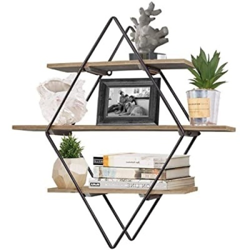 Hanging Diamond Floating Shelves.  Appears New. E-Commerce Return - Lot 819