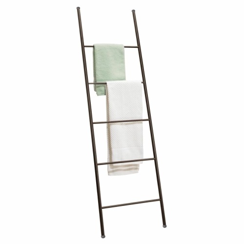 Metal Free Standing Bathroom Ladder Towel Bar Holder - Graphite. Appears New  - Lot 820