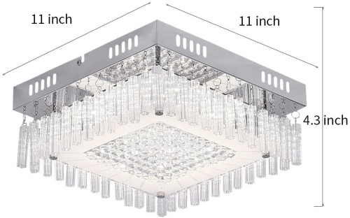 Audian Flush Mount Crystal Style Ceiling Light. NEW - Lot 842