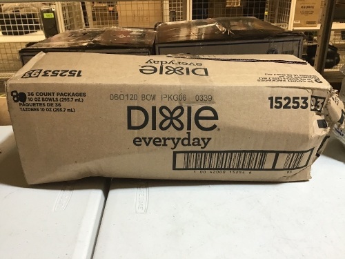 (9) 36 Count Packages of 10 oz Dixie everyday Bowls. Appears New - Lot 897
