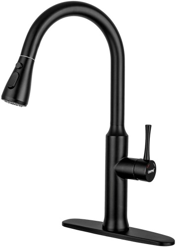 GAPPO Pull Down Kitchen Faucet Matte Black Stainless Steel, High Arc Modern Single Handle Kitchen Sink Faucet with Pull Out Sprayer. Appears New - Lot 902