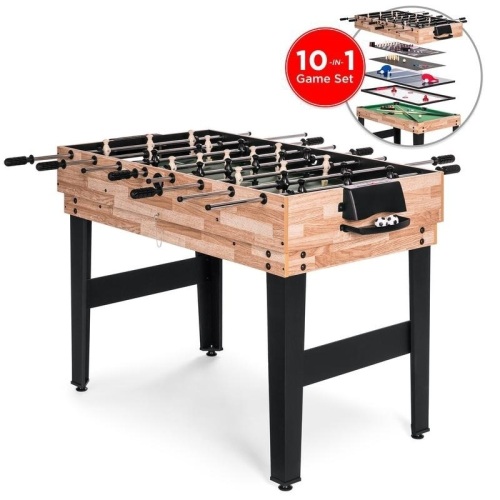 2x4ft 10-in-1 Combo Game Table Set w/ Billiards, Foosball, Ping Pong, & More. Appears New - Lot 914