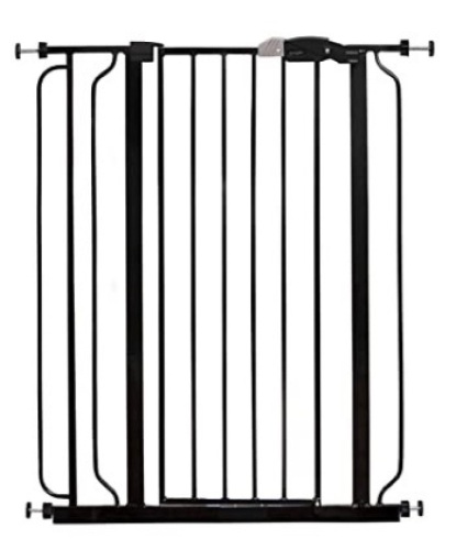 Regalo Easy Step Extra Tall Walk Thru Baby Gate. Model# 1166 B DS, Black. Appears New - Lot 927