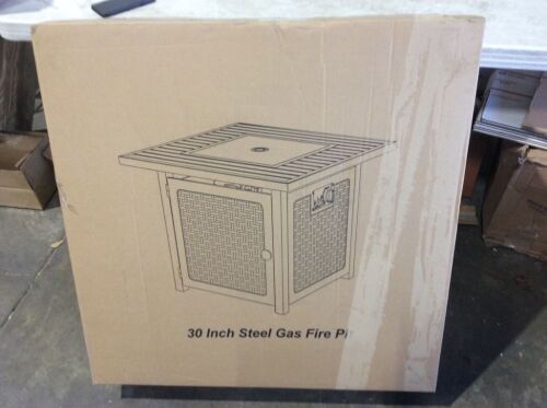 30" Steel Gas Fire Pit  - Lot 56