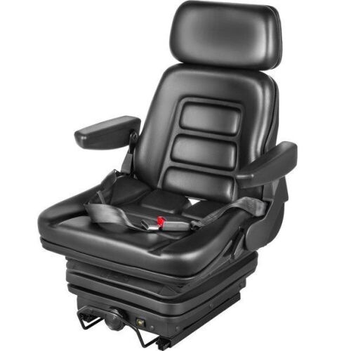 VEVOR Replacement Lift Seat with Adjustable Seat Back for Tractor & Forklift with Seat Belt & Safety Switch - Lot 76