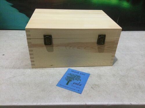 Yula Designs Large Unfinished Hinged Wood Box  - Lot 183