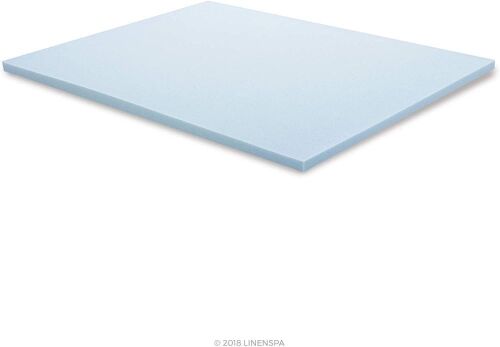 LINENSPA 3 Inch Gel Infused Memory Foam Mattress Topper, Twin XL - Lot 274