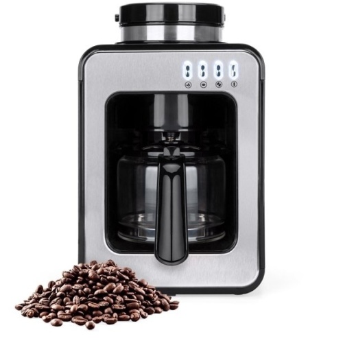 600W 4-Cup Automatic Coffee Maker w/ Built-In Grinder, Auto Drip, Warm Plate, Scoop, Brush  - Lot 293