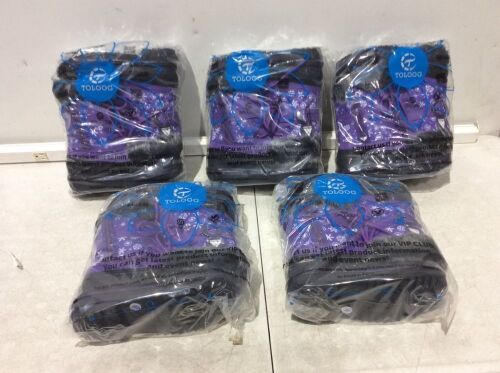 Lot of (5) Kids Purple Snow Boots, Size 1  - Lot 307