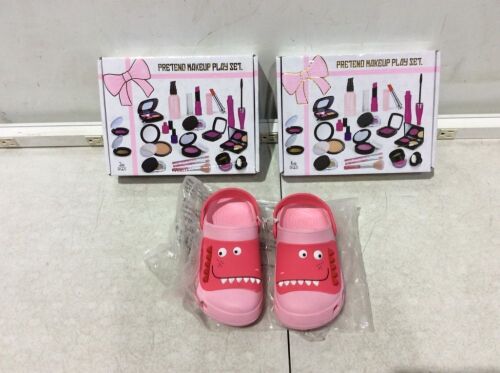 Lot of (2) Pretend Makeup Play Sets & Childrens Clogs - Lot 324