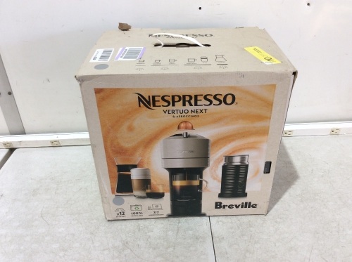 Nespresso Vertuo Next Coffee Machine & Aeroccino3 Milk Frother - Water Reservoir is Cracked  - Lot 325
