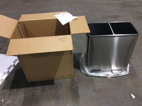 Hembor 16 Gallon Dual Compartment Step Trash Can  - Lot 330