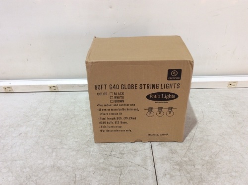 50' G40 Globe Patio String Lights  - Lot 355