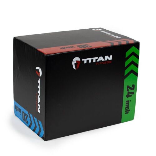 Titan Fitness 3-in-1 Heavy Foam Plyometric Box 20" x 24" x 30"  - Lot 443