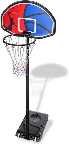 Hahakee Portable Basketball Hoop & Goal for Kids, Height Adjustable 5ft to 7ft - Lot 567